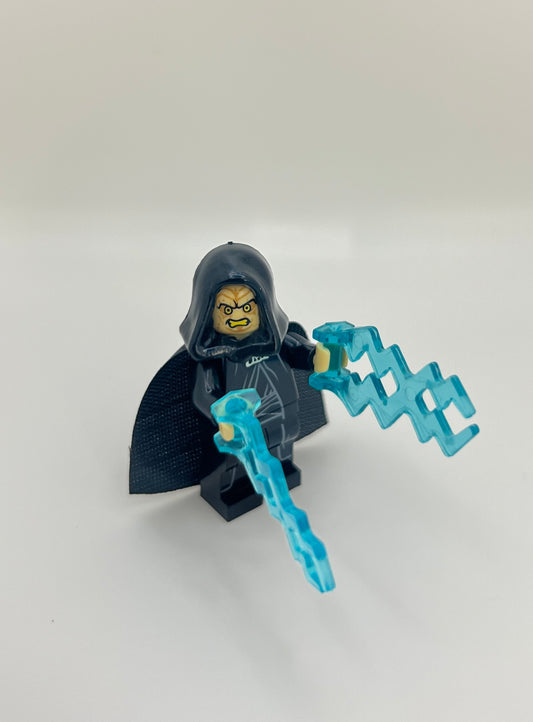 Emperor Palpatine Minifigure – Cape, Hood & Force Lightning Included – Sith Lord