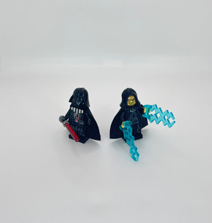 Darth Vader & Emperor Palpatine Minifigure Bundle – Sith Lords with Cape, Hood & Lightning