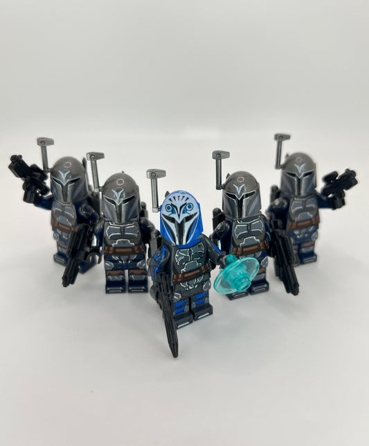 Lady Bo-Katan & 4 Nite Owl Mandalorian Minifigure Bundle – Jetpacks, Blasters & Shield