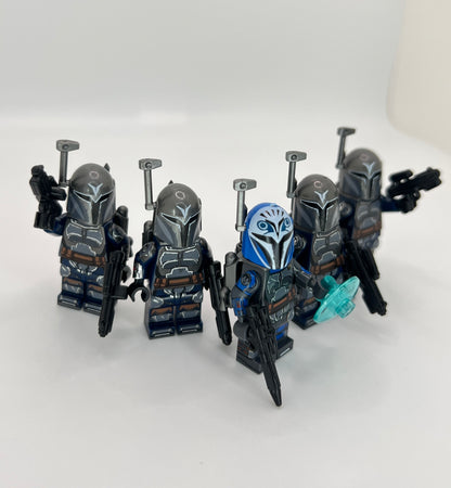 Lady Bo-Katan & 4 Nite Owl Mandalorian Minifigure Bundle – Jetpacks, Blasters & Shield
