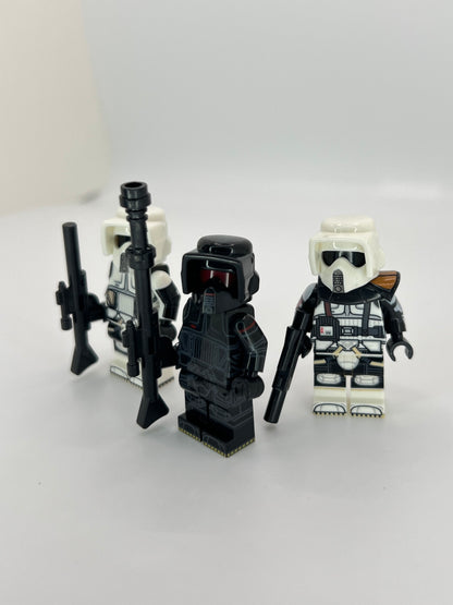 Scout Trooper Bundle – Standard, Captain & Shadow Variant – 3 Minifigure Set