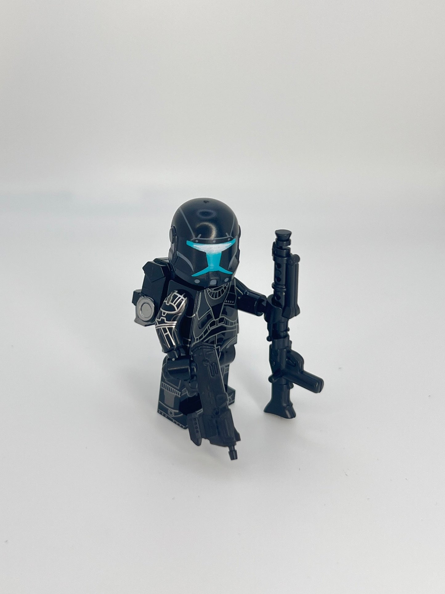 Omega Clone Commando Black Dark Armour Star Wars Custom Minifigure