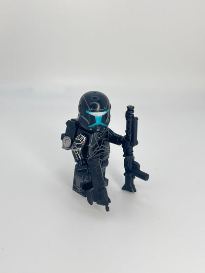 Omega Clone Commando Black Dark Armour Star Wars Custom Minifigure