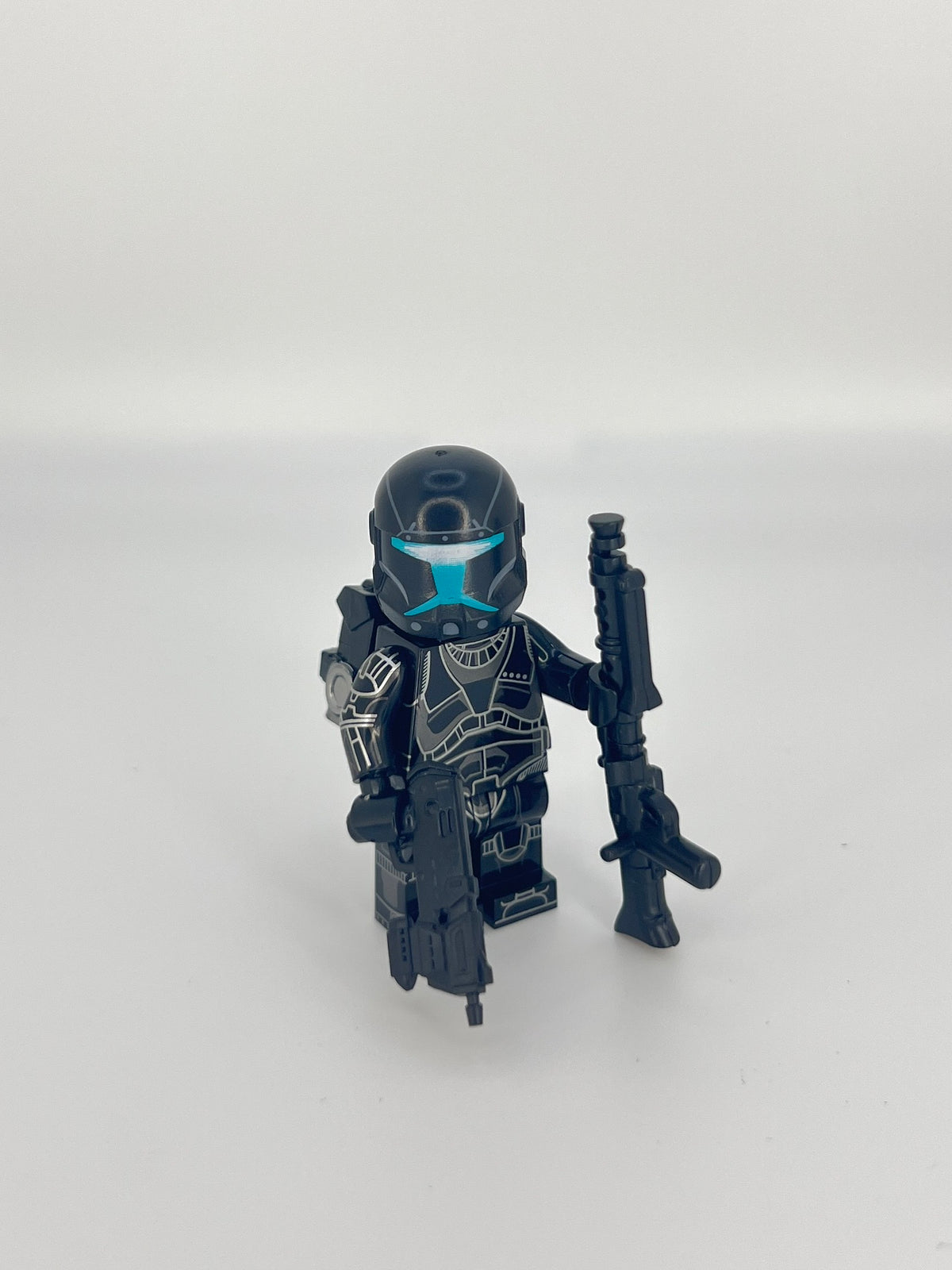 Omega Clone Commando Black Dark Armour Star Wars Custom Minifigure