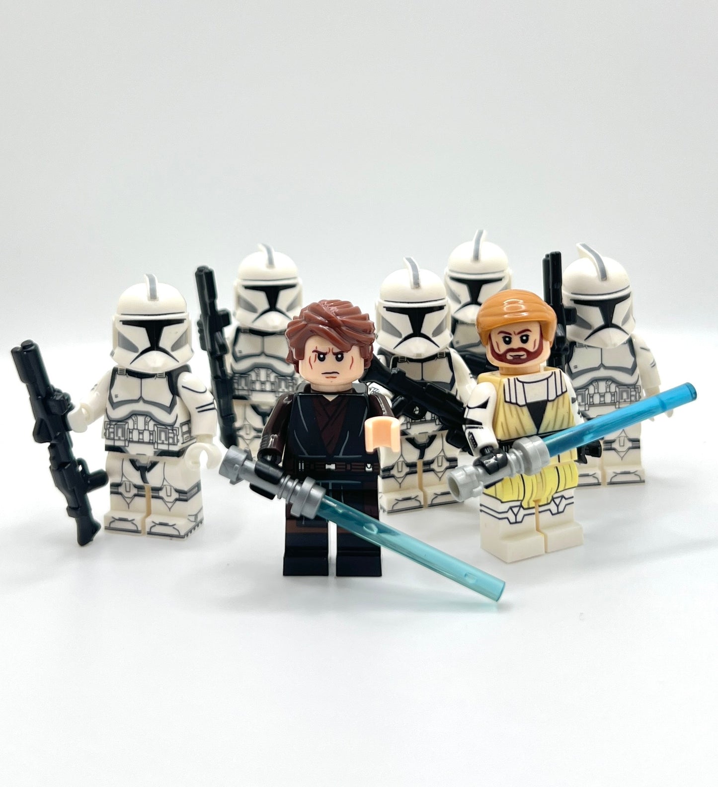 Anakin Obi-Wan Phase 1 Clone Troopers Clone Wars Bundle x5