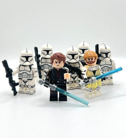 Anakin Obi-Wan Phase 1 Clone Troopers Clone Wars Bundle x5